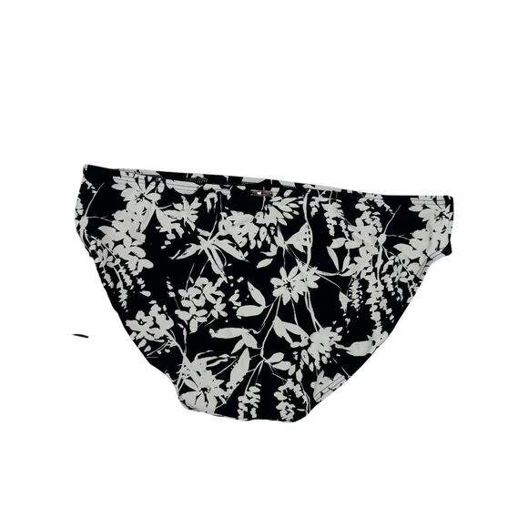 TOMMY HILFIGER *NEW* Classic Scoop Floral Swim Bottom in Black & White Size XL - Picture 2 of 4